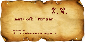 Kmetykó Morgan névjegykártya